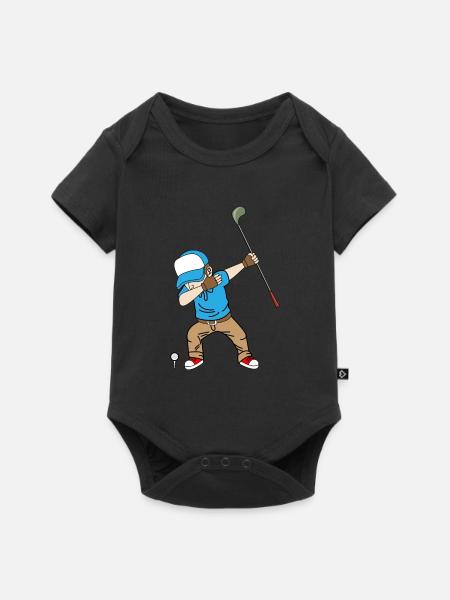 Golf Golfer - Baby Premium Kurzarmbody - Schwarz