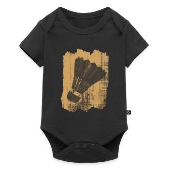 Badminton shuttlecock - Baby Premium short-sleeve bodysuit - black - Front