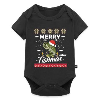 Joyeux Fishmas - Body à manches courtes Premium Bébé - noir - Devant