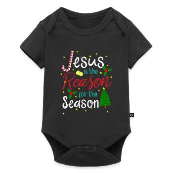 Jésus Noël - Body à manches courtes Premium Bébé - noir - Devant
