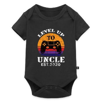 Level up to Uncle Expectcoming Uncle Saying - Baby Premium short-sleeve bodysuit - black - Front