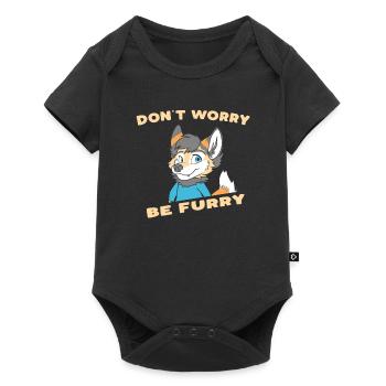Do not Worry Be Furry - Furry Fandom Fursuiter - Baby Premium short-sleeve bodysuit - black - Front