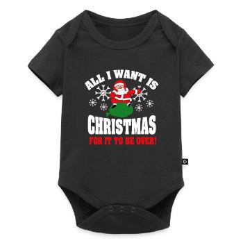 Anti Christmas Sarcasm Ugly Christmas Gift - Baby Premium short-sleeve bodysuit - black - Front