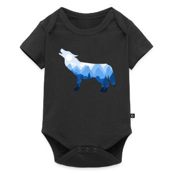 Loup loups montagnes nature nature nature nature nature cadeau - Body à manches courtes Premium Bébé - noir - Devant