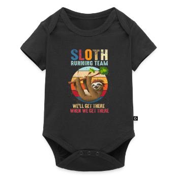 Sloth Run Running Jogging Team Marathon Gift - Baby Premium short-sleeve bodysuit - black - Front