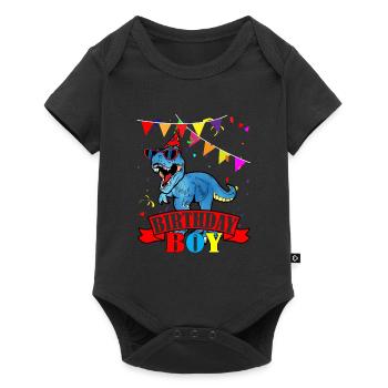Dinosaure idée cadeau anniversaire garçon - Body à manches courtes Premium Bébé - noir - Devant