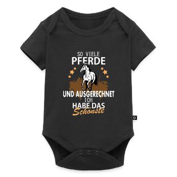 Pferde Spruch - Baby Premium Kurzarmbody - Schwarz - Vorne