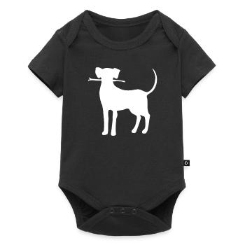 Cadeau de race chien amoureux de chien propriétaire de chien - Body à manches courtes Premium Bébé - noir - Devant
