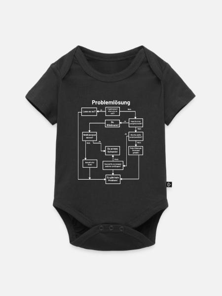 Lustig - Baby Premium Kurzarmbody - Schwarz