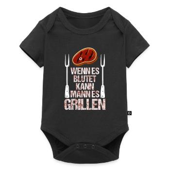 Grillen BBQ - Baby Premium Kurzarmbody - Schwarz - Vorne