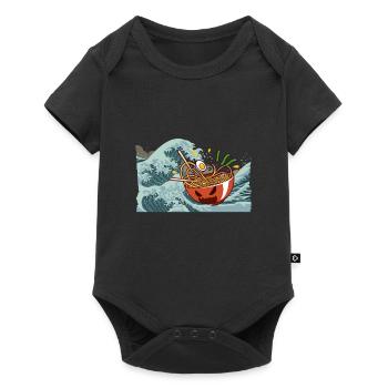 Ramen wave Kanagawa - Baby Premium short-sleeve bodysuit - black - Front
