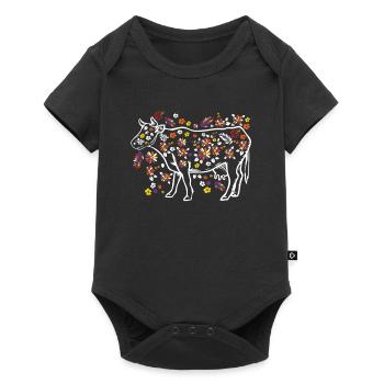 Vaches Agriculteur Cadeau - Body à manches courtes Premium Bébé - noir - Devant