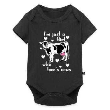 Vaches de l’agriculteur - Body à manches courtes Premium Bébé - noir - Devant