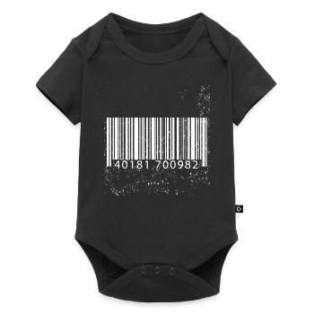 Barcode Geschenkidee - Baby Premium Kurzarmbody - Schwarz - Vorne