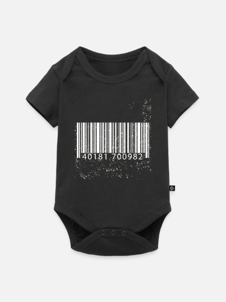 Barcode Geschenkidee - Baby Premium Kurzarmbody - Schwarz