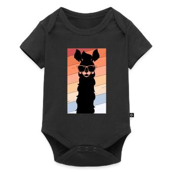 Alpaka Vintage - Baby Premium Kurzarmbody - Schwarz - Vorne