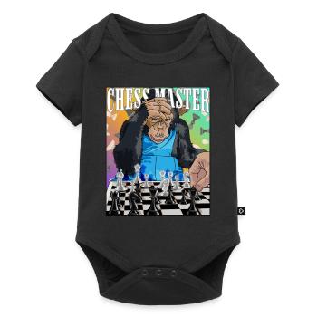 Chess Master Chimpanzee Chess Gift - Baby Premium short-sleeve bodysuit - black - Front