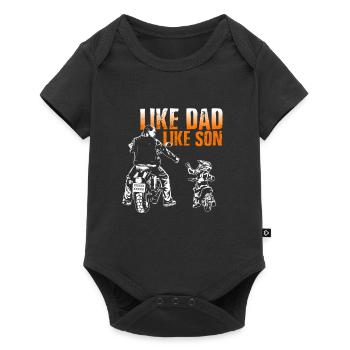 like dad so son - Baby Premium short-sleeve bodysuit - black - Front