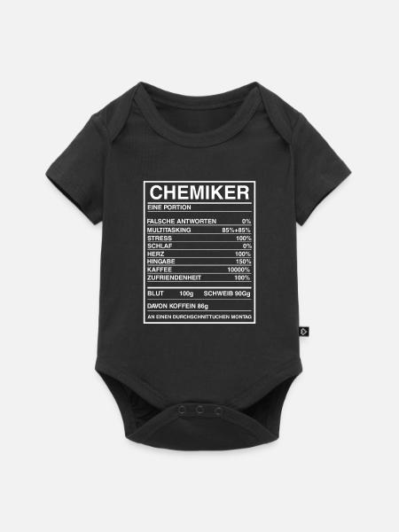 Chemiker Chemie - Baby Premium Kurzarmbody - Schwarz