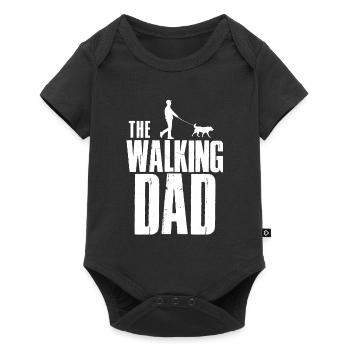 Dog dogs father walking dad - Baby Premium short-sleeve bodysuit - black - Front