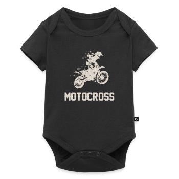 motocross - Body à manches courtes Premium Bébé - noir - Devant