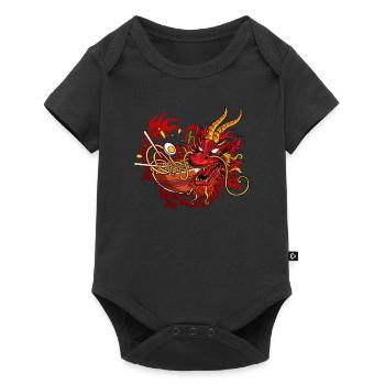 Ramen dragon japon - Body à manches courtes Premium Bébé - noir - Devant