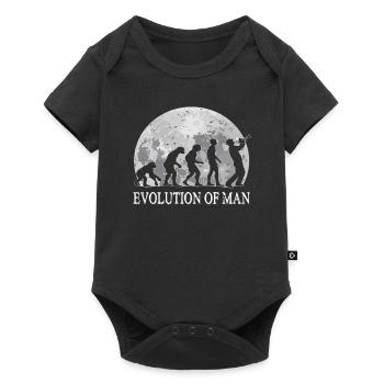 Trompete Evolution Trompeter - Baby Premium Kurzarmbody - Schwarz - Vorne