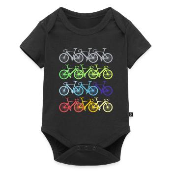Bike cyclist bike - Baby Premium short-sleeve bodysuit - black - Front