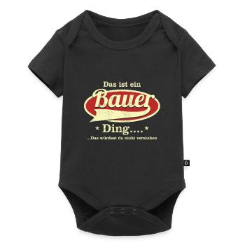 Das ist ein Bauer Ding - Baby Premium Kurzarmbody - Schwarz - Vorne