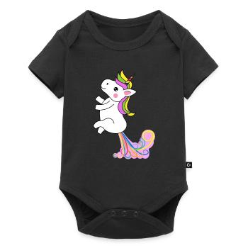 Unicorn Pups Pupsend - Baby Premium short-sleeve bodysuit - black - Front