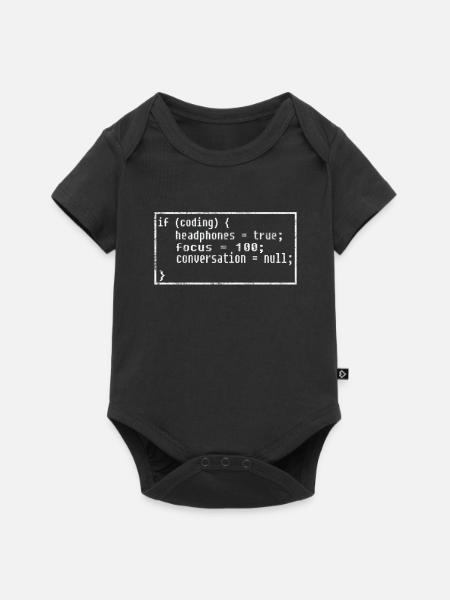 Coders coding - Baby Premium short-sleeve bodysuit - black