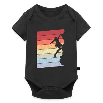 Climbing vintage climbers - Baby Premium short-sleeve bodysuit - black - Front