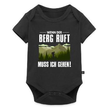 Wenn der Berg ruft muss ich gehen - Baby Premium Kurzarmbody - Schwarz - Vorne