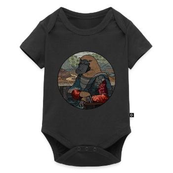 Funny platypus Mona Lisa Duckface gift - Baby Premium short-sleeve bodysuit - black - Front