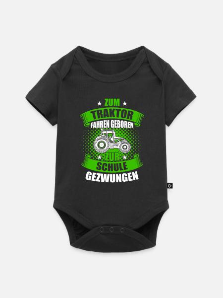 Traktorfahrer Sprüche Landwirt - Baby Premium Kurzarmbody - Schwarz