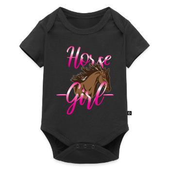 Cheval fille chevaux - Body à manches courtes Premium Bébé - noir - Devant