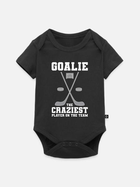 Eishockey Torhüter - Baby Premium Kurzarmbody - Schwarz