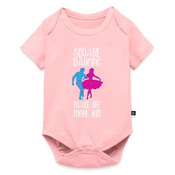 Square dance - Baby Premium short-sleeve bodysuit - rose - Front