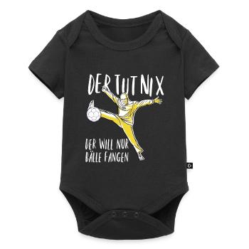 handball torwart handball handballer geschenk - Baby Premium Kurzarmbody - Schwarz - Vorne