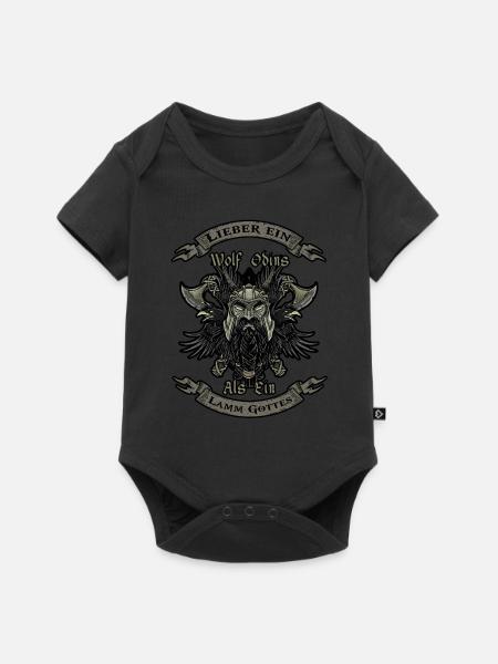 odins wolf wikinger keltisch walhalla - Baby Premium Kurzarmbody - Schwarz