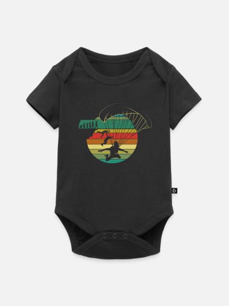 Saut en parachute parachutisme - Body à manches courtes Premium Bébé - noir