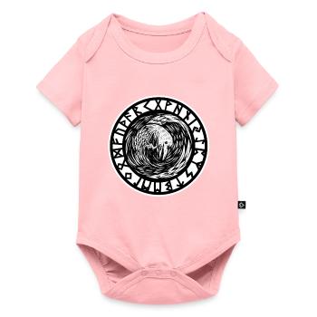 Corbeaux vikings runes corbeaux Odin - Body à manches courtes Premium Bébé - rose - Devant