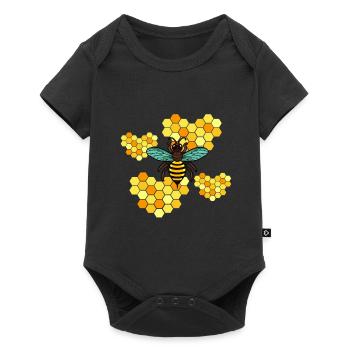 Cadeau d'abeille apiculteur - Body à manches courtes Premium Bébé - noir - Devant