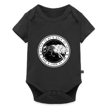 Odin Wolf Viking Germane Rune Valhalla cadeau - Body à manches courtes Premium Bébé - noir - Devant