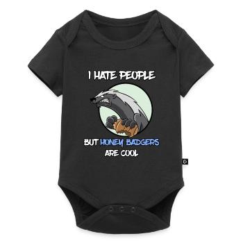 I Hate People Honey Badger honey badger - Baby Premium short-sleeve bodysuit - black - Front