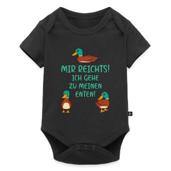 Mir Reichts Ich Geh Zu Meinen Enten - Baby Premium Kurzarmbody - Schwarz - Vorne