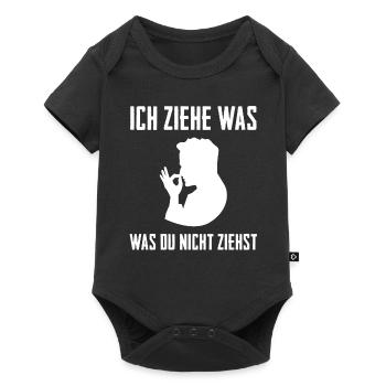 Ich ziehe was was du nicht ziehst Schnupfer - Baby Premium Kurzarmbody - Schwarz - Vorne