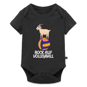 Bock Auf Volleyball Wortwitz - Baby Premium Kurzarmbody - Schwarz - Vorne