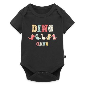 Colorful childlike dino gear dinosaur school kid - Baby Premium short-sleeve bodysuit - black - Front