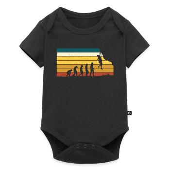 Climbing rock climbing evolution vintage - Baby Premium short-sleeve bodysuit - black - Front